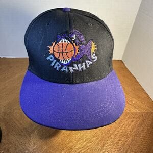 Rare Vintage 1994 Pittsburgh Piranhas Defunct CBA Adjustable Hat